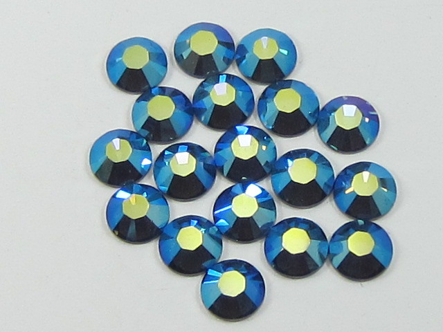 72 pcs. 20ss MONTANA BLUE AB HOTFIX European Rhinestones